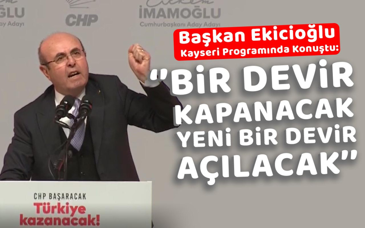 Bir devir kapanacak yeni bir devir açılacak