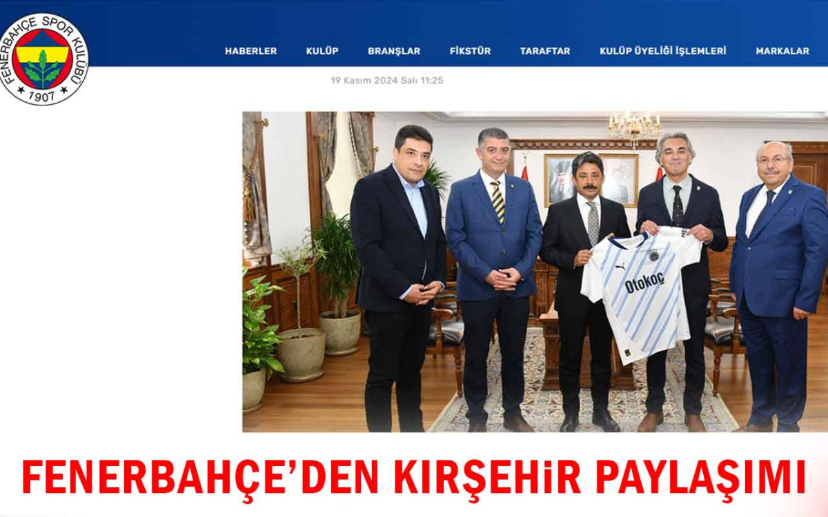 Fenerbahçe'den Kırşehir Paylaşımı