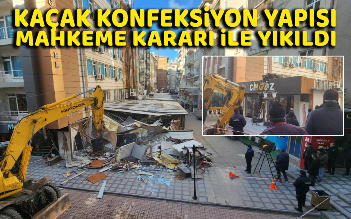 Kırşehir'de Kaçak Yapı Belediye Tarafından Yıkıldı