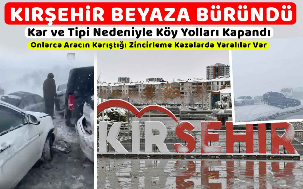 Kırşehir'de Kar ve Tipi Etkili Oluyor