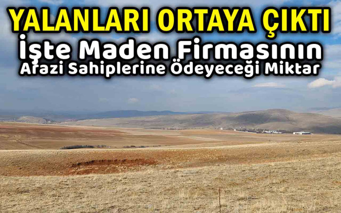 Maden Firmasının Arazi Sahiplerine Ödeyeceği Miktar Ortaya Çıktı