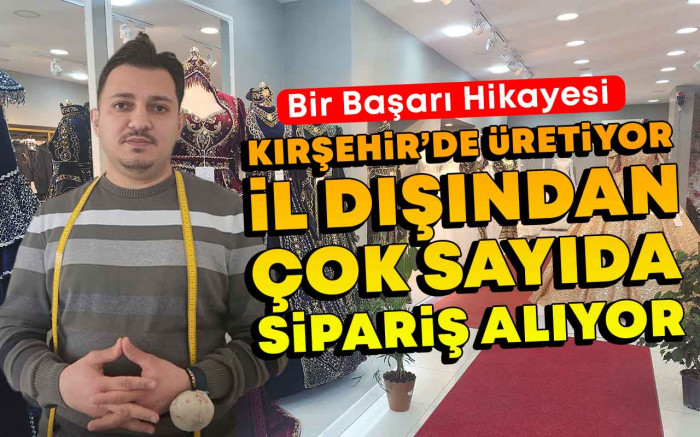 Ürettiği düğün kıyafetleri çok sayıda sipariş alıyor